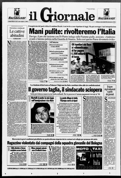 Il giornale : quotidiano del mattino